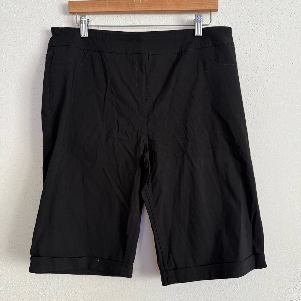 Soft Surroundings Womens Black Stretch Shorts Size Large